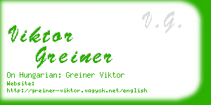 viktor greiner business card